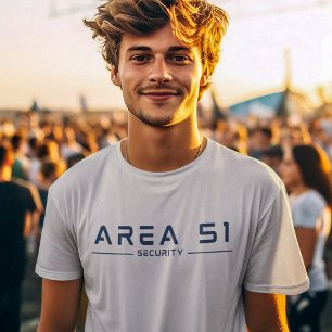 Camiseta Zona 51 Alienígena de segurança OVNI extraterrestr