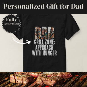 Camiseta Zona de Churrasco do Papai Presente Divertido para