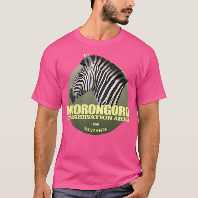Camiseta Zona De Conservação De Ngorongoro (Zebra) (Wt2) (Frente)