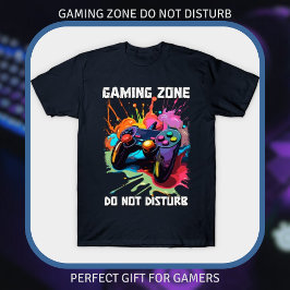 Camiseta Zona de jogos Não perturbe o Gamer Gift do control