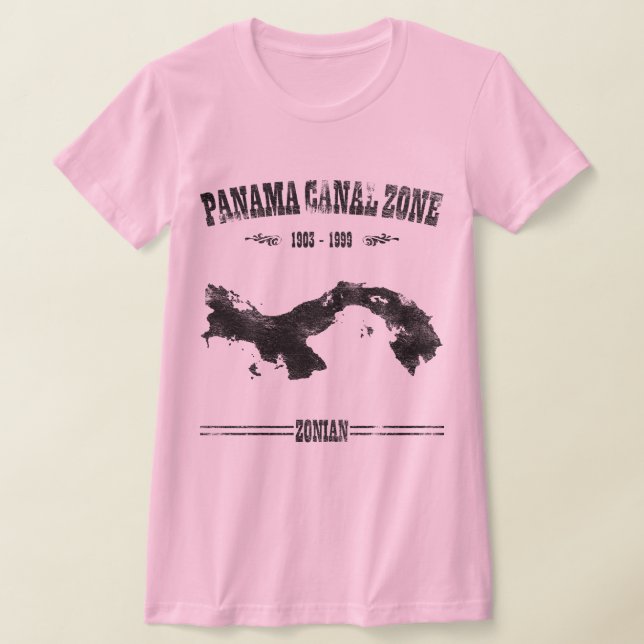 Camiseta Zona do Canal do Panamá, 1903 - 1999 e Zónia (Postura )