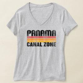 Camiseta Zona do Canal do Panamá com Bares de Cor