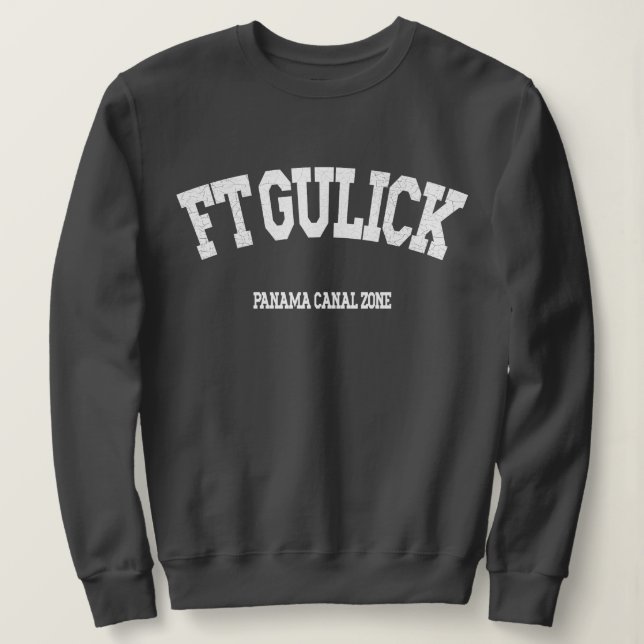 Camiseta Zona Do Canal Do Panamá: Ft. Gulick Sweatshirt (Frente do Design)