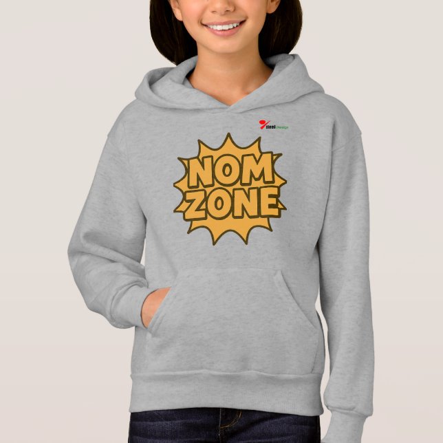 Camiseta Zona Nom – Explosão de Texto de Quadrinhos (Frente)