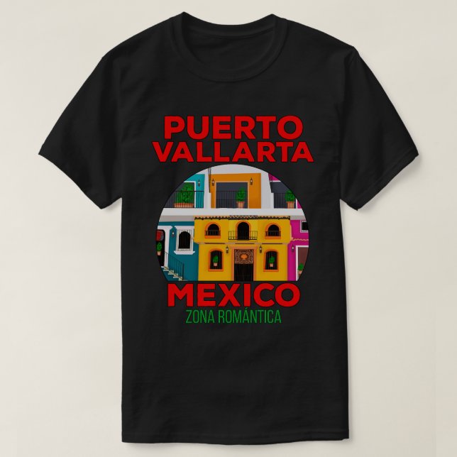 Camiseta Zona Romântica Puerto Vallarta México (Frente do Design)