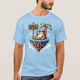 Camiseta Zona WiFi lenta - Férias engraçadas com a largura