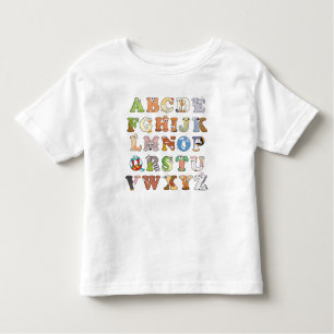 Camiseta Zoo Animal Alphabet Letters ABCs Learning