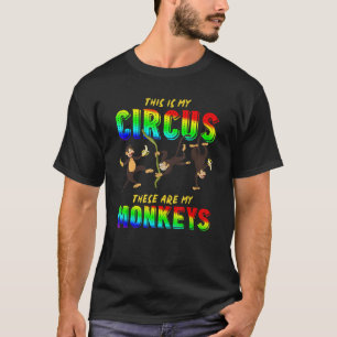Camiseta Zoo Animal Este É O Meu Circo Este É O Meu Macaco