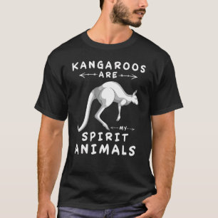 Camiseta Zoo Animal Kangaroos São Os Meus Animais Espirituo