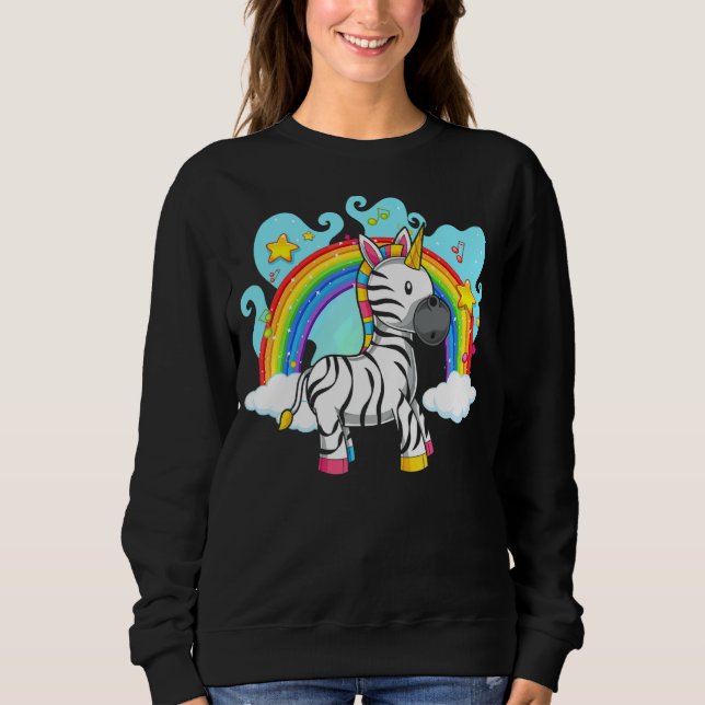 Camiseta Zoo Animal Rainbow Zebracorn Fantasy Unicorn Zebr (Frente)