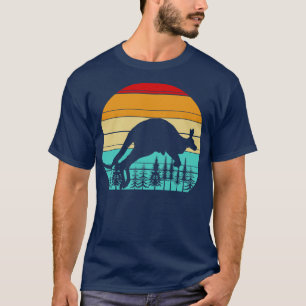 Camiseta Zoo Animal Retro Marsupial Australiano Kangaroo