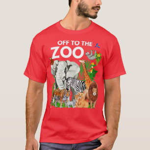 Camiseta Zoo Animal Safari Festa Um Dia No Zoo Safari Z