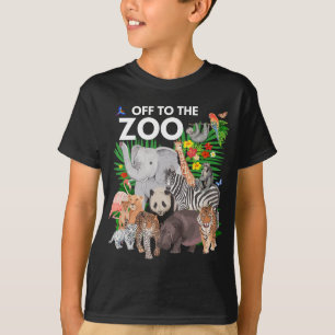 Camiseta Zoo Animal Safari Festa Um Dia No Zoo Safari Z