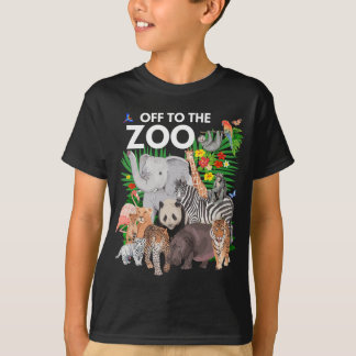 Camiseta Zoo Animal Safari Festa Um Dia No Zoo Safari Z