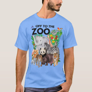Camiseta Zoo Animal Safari Festa Um Dia No Zoo Safari Z