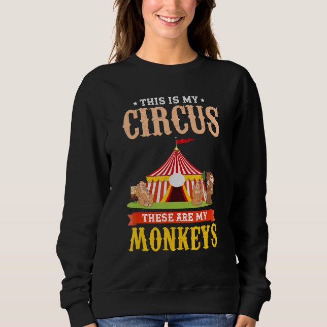 Camiseta Zoo Animal   This Is My Circus These Are My Monkey (Frente)