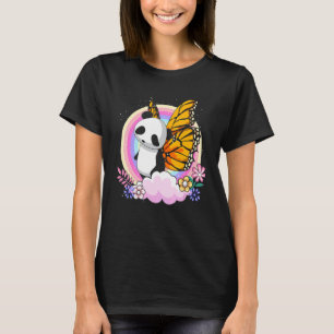 Camiseta Zoo Bonito Fantasia Arco-Íris Borboleta Panda