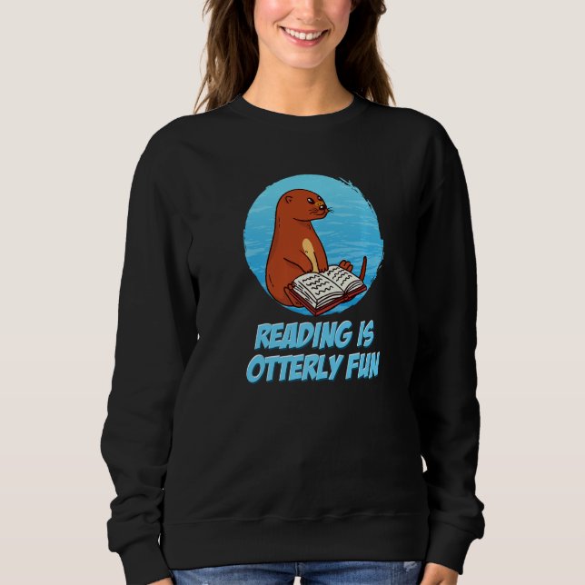 Camiseta Zoo Book Animal  Bookworm  Sea Otter Reading (Frente)