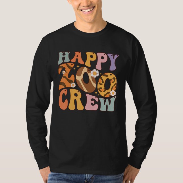 Camiseta Zoo Day Family First Zoo Field Trip Groovy Wild Sa (Frente)