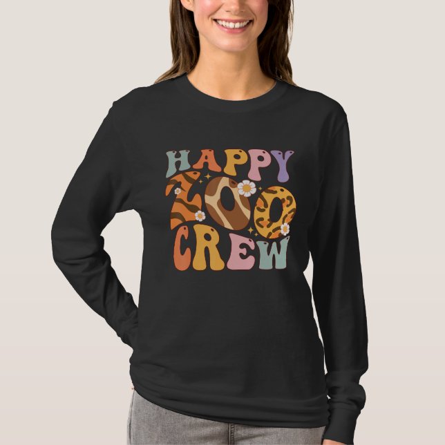 Camiseta Zoo Day Family First Zoo Field Trip Groovy Wild Sa (Frente)