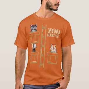 Camiseta Zoo Guardião Costume Halloween Safari Homens Adult