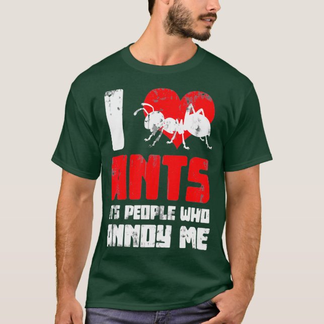 Camiseta Zoo Keeper Ant Mantendo Hobby Dando Ideias (Frente)