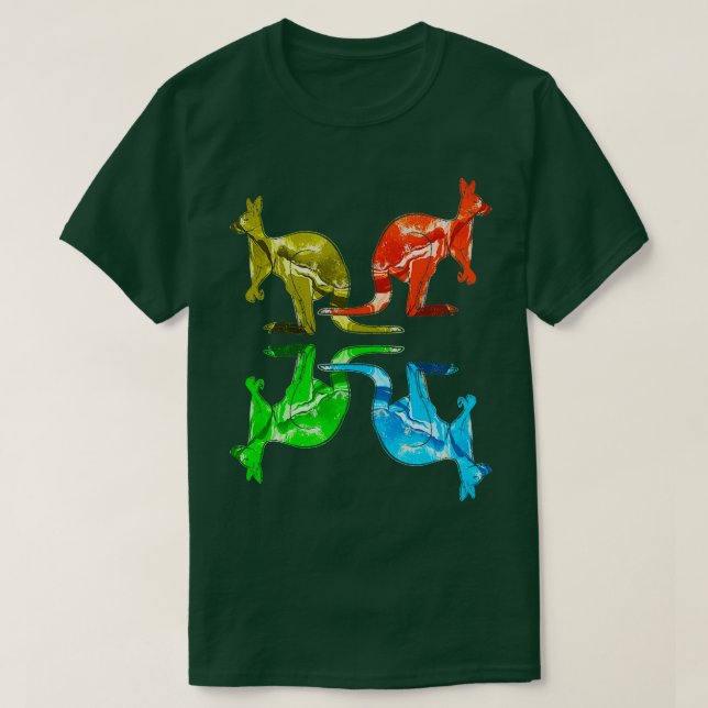 Camiseta Zoo Keeper Gift Kids Animal Kangaroo (Frente do Design)