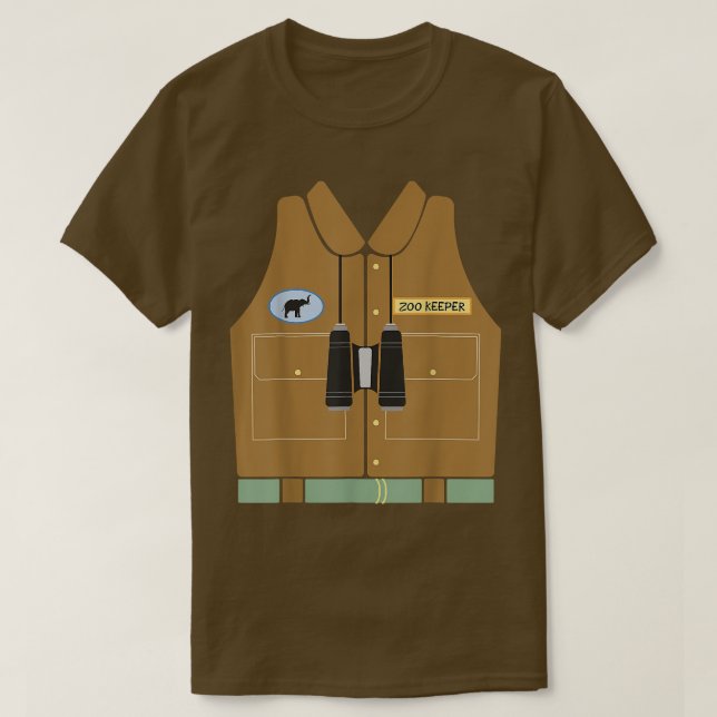 Camiseta Zoo Keeper Halloween Costume Morre Selva Safari Ep (Frente do Design)