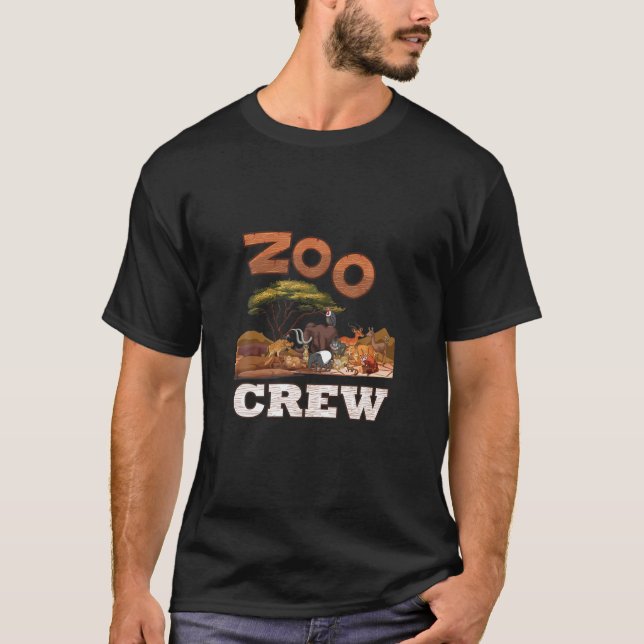 Camiseta Zoo Safari Crew Squad Animal Team Zoologista Keepe (Frente)
