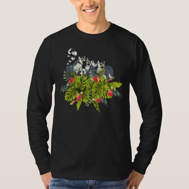 Camiseta Zoo Tropical Sifakas Madagascar Monkey Lemu (Frente)