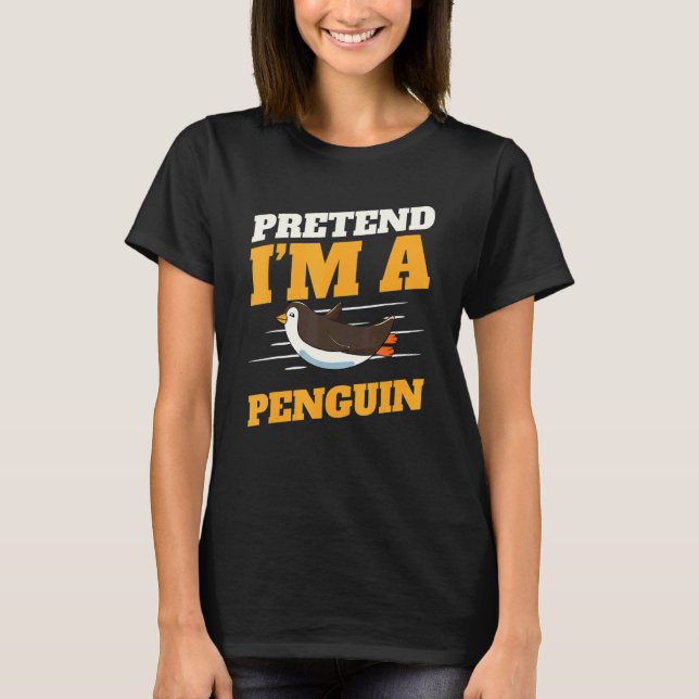Camiseta Zookeeper Antarctic Zoo Animal Pretend I'm A Pengu (Frente)