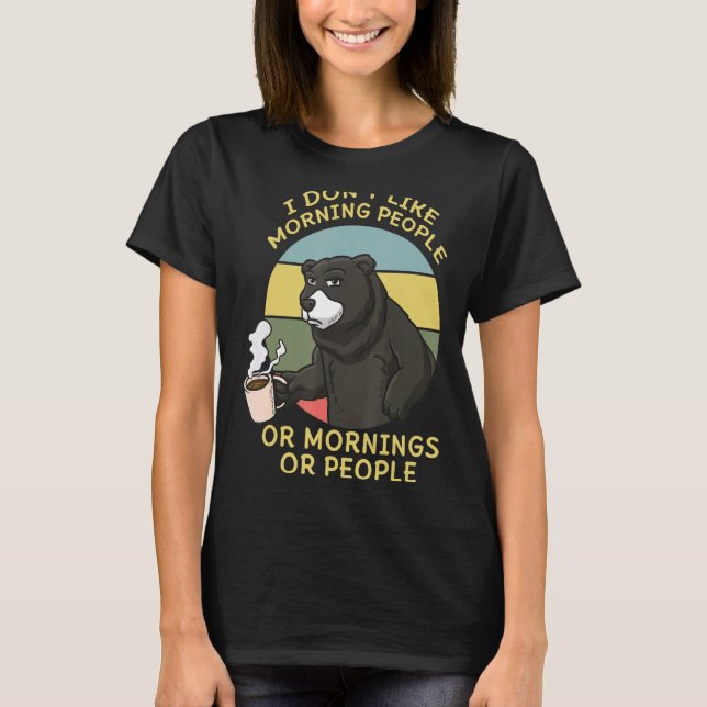 Camiseta Zookeeper Cafeine Drinker Caffeine Willife Bear (Frente)