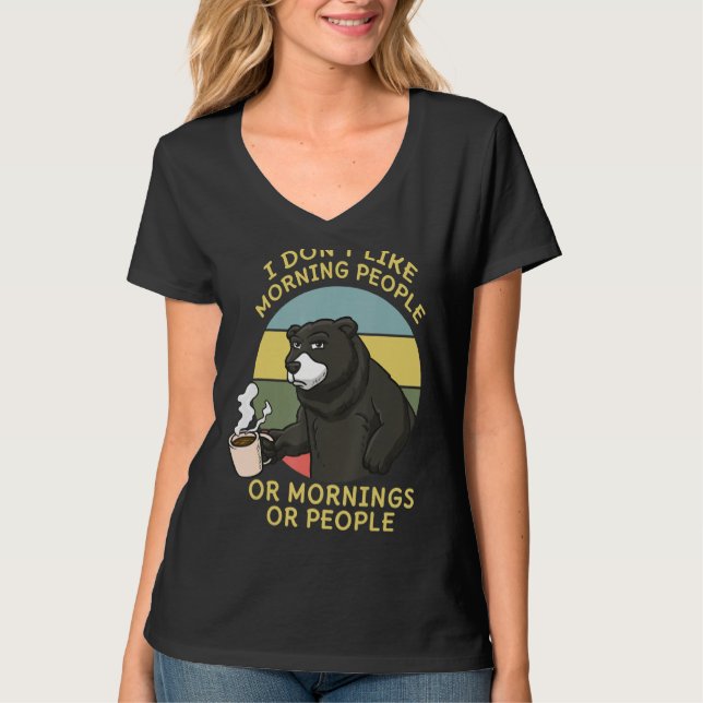 Camiseta Zookeeper Cafeine Drinker Caffeine Willife Bear (Frente)