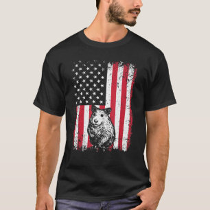Camiseta Zookeeper de Bandeiras Americanas de Hamster Vinta
