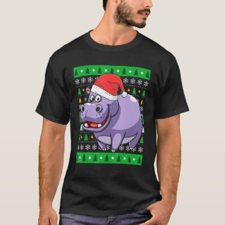 Camiseta Zookeeper Egypt Animal Hippo Ugly Christmas