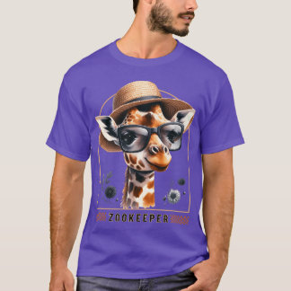 Camiseta Zookeeper Giraffe Safari Zoo Keepeer - modern
