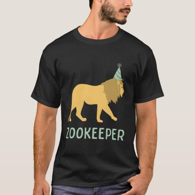 Camiseta Zookeeper Lion Lion Py Animal (Frente)