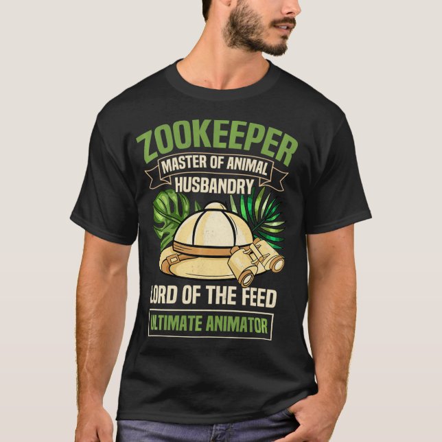 Camiseta Zookeeper Zookeeper Estudante de Zoologia Animal (Frente)