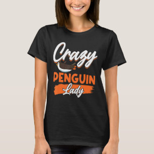 Camiseta Zoóloga Pinguim Louca Lady Zookeeper Pinguin Wom