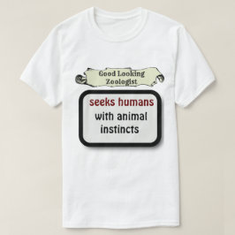 Camiseta Zoologia Engraçada Tipografia Sarcástica e Humoris