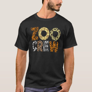 Camiseta Zoologica Impressão Zookeeper de Animais Leopardo