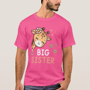 Camiseta Zoológico de Safari de Girafa Irmã Mais Velha Anim