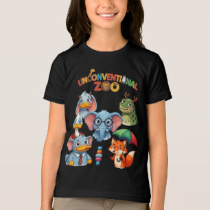 Camiseta Zoológico Não Convencional Animais Divertidos para
