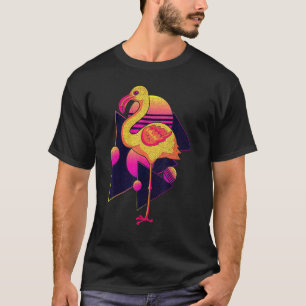 Camiseta Zoológico Tropical de Pássaro Exótico, 90s Vaporwa