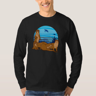 Camiseta Zoológico Vida Selvagem Animal Zookeeper Lontra Ma