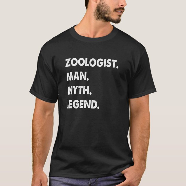 Camiseta Zoologist Man Myth Legend (Frente)