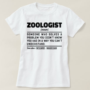 Camiseta Zoólogo Noun Deffinition Animal Care Scientista