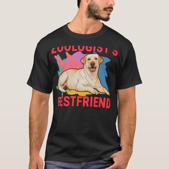 Camiseta Zoólogo S Bestamigo Labrador Retriever Cachorro Mã (Frente)