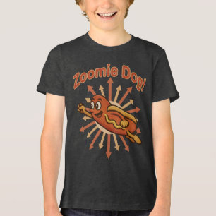 Camiseta Zoomie Cachorro Quente Voando - Retro Divertido