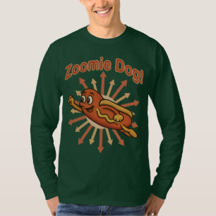 Camiseta Zoomie Cachorro Quente Voando - Retro Divertido